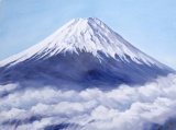 絵陶板　富士山