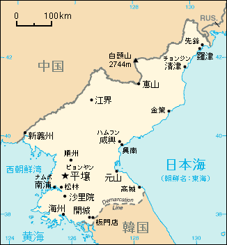 北朝鮮地図