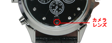 動画・静止画撮影対応　腕時計型ビデオカメラPV-WATCHのレンズ