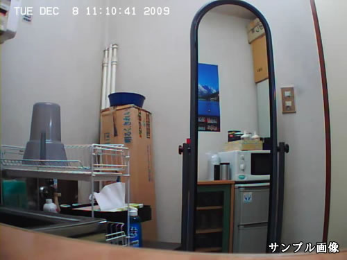 クロック型SDカードレコーダー搭載防犯カメラ　PCC-21　自動録画